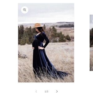 Elegant Navy Blue Velvet Dress